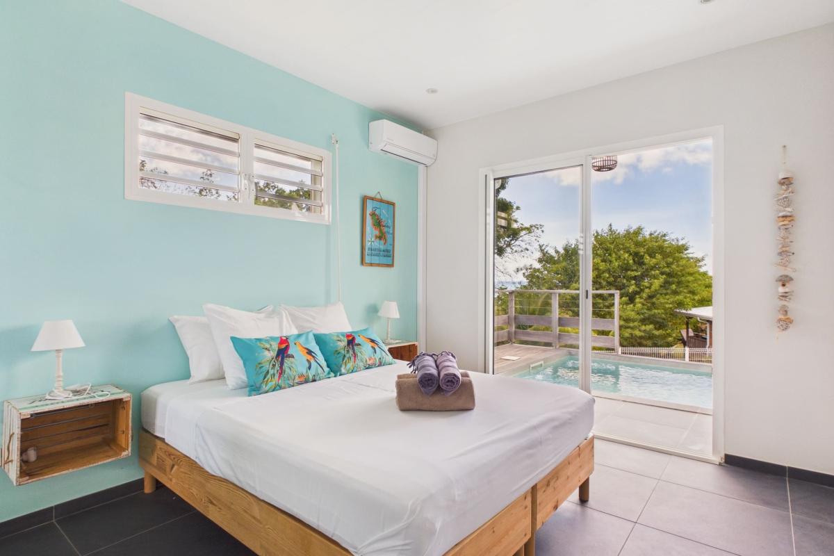 Location villa martinique 12 personnes 4 chambres - chambre 3 vue terrasse